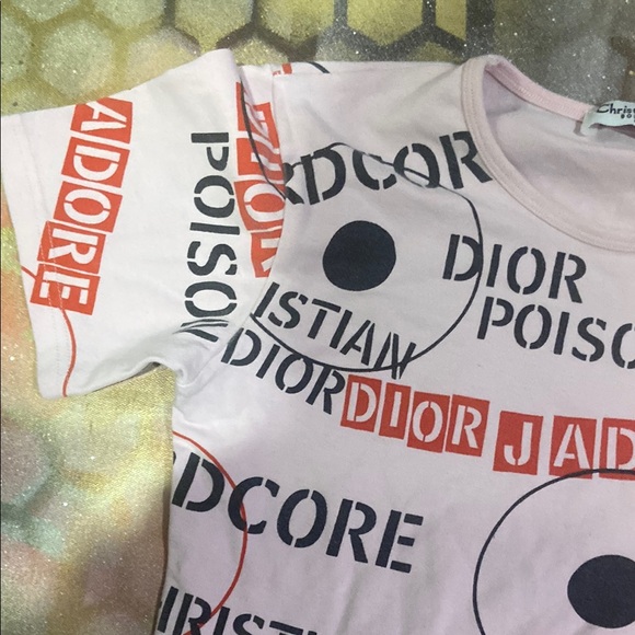 Authentic Christian dior sz small Graphic T-Shirt - Pink and Black - Picture 3 of 6